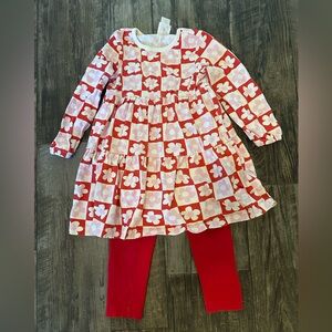 Hanna Andersson Red and Pink Floral Kids Costume